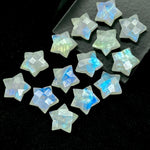 Load image into Gallery viewer, Rainbow Moonstone Star Beads: Faceted Celestial Gemstone Charms, 15mm
