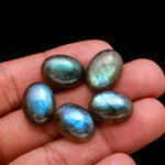 Load image into Gallery viewer, Natural Labradorite Oval Shape Beads, Hand Carved Smooth Gemstone Beads, Loose Carving Beads 12X16 MM Oval Charms For Jewelry Making