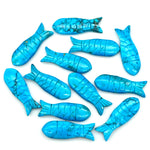 Load image into Gallery viewer, Blue Turquoise Handmade Fish Carving Beads, Blue Fish Shape Carved Gemstone, 10X30MM Loose Gemstone Fishes, Blue Fish Charm For Jewelry