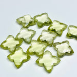 Load image into Gallery viewer, 2,3,4,5 Pcs Natural Lemon Quartz Hand Carved Flower Shape, Carved Flower Shape Gemstone For Jewellery, Flower Shape Gemstone, 12 mm