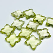 2,3,4,5 Pcs Natural Lemon Quartz Hand Carved Flower Shape, Carved Flower Shape Gemstone For Jewellery, Flower Shape Gemstone, 12 mm