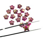 Load image into Gallery viewer, New Hot Pink Copper Turquoise Star Shape Beads, Pink Turquoise Faceted Star Beads, Hand Carved Gemstone Beads, Star Charms for Jewelry 10 MM