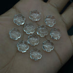 Load image into Gallery viewer, Natural cc Shape Beads, Clear Crystal Flower Shape Carving, Jewelry Making Loose Gemstone Charms, 12 MM, Carved Crystals
