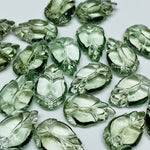Load image into Gallery viewer, 1,2,3,4,5 pcsAAA Quality 100% Natural Green Amethyst Pear Shape Carved Gemstone, Pear Shape Carving, Carved Gemstone For Jewellery 18X12 mm