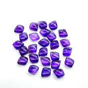 2,3,4,5,6 Pcs Natural Amethyst Smooth Betel Shape Gemstone For Jewelry Making, Amethyst Smooth Leaves Gemstone Brioletts For Jewlery 8X10 MM