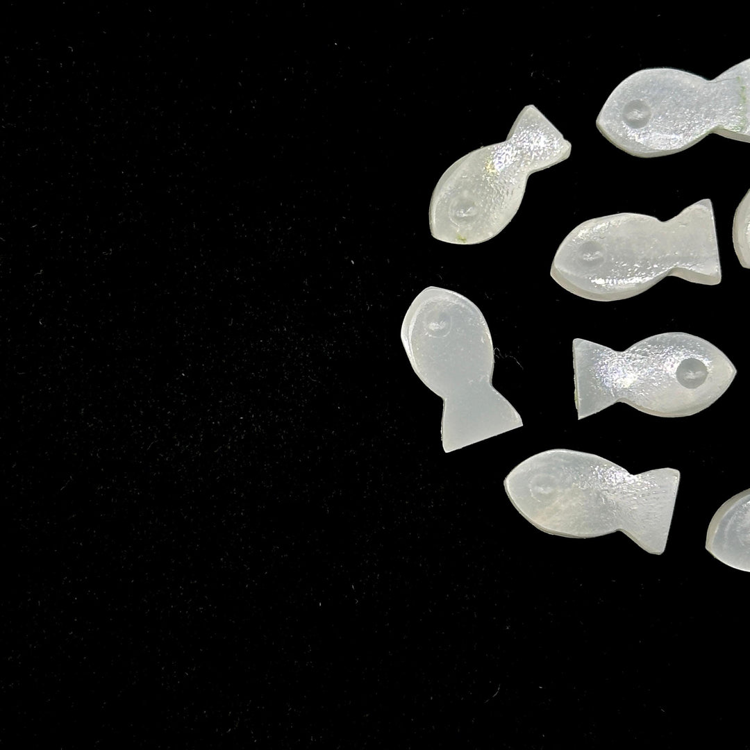 Natural White Moonstone Fish Charm, Fancy Fish Shape Carved Gemstone, 7X14 MM Loose Gemstone Fishes, Rare Fish Charms for Jewelry Making