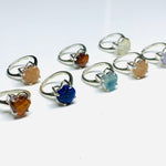 Load image into Gallery viewer, 925 Silver, AAA Quality 100% Natural Gemstone Adjustable Rings, Star Shape Gemstone, Star Shape Carving, Gemstone For Jewellery, 10 mm