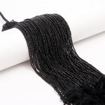 Load image into Gallery viewer, Black Tourmaline Faceted Round Beads, Natural Black Tourmaline Micro Beads, 2 MM Beads for Jewelry Making, 13 Inches, Wholesale Beads