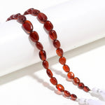 Load image into Gallery viewer, Natural Hessonite Smooth Tumble Shape Beads, Hessonite Plain Nuggets Beads for Jewelry Making, 8-15 MM, 8 Inches