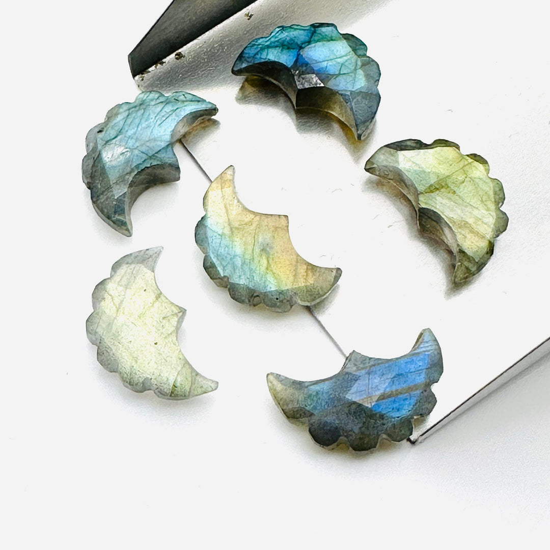 2,3,4,5,6 Pcs Natural Labradorite faceted eagle Shape gemstone, Faceted Hand Carved eagle gemstone, fancy Shape Gemstone,16X10 mm