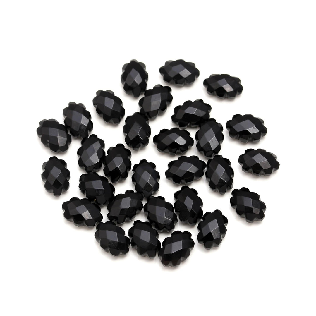 Amazing Black Onyx Clouds Shape Beads, Natural Onyx Faceted Cloud Shape Beads, Carved Cloud Shape Charms, 12 MM, Loose Carved Briolettes