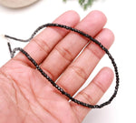 Load image into Gallery viewer, Black Spinel Beaded Necklace, Natural Spinel Faceted Box Beads Necklace, Evil Eye Protection Beads Jewelry, Gift For Her 3 MM