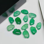 Load image into Gallery viewer, 2,3,4,5,6 Pcs 100% Natural Green Strawberry Clouds Shape Smooth  Loose Gemstone,  Smooth Carved Gemstone, Gemstone For Jewellery 12X7 mm