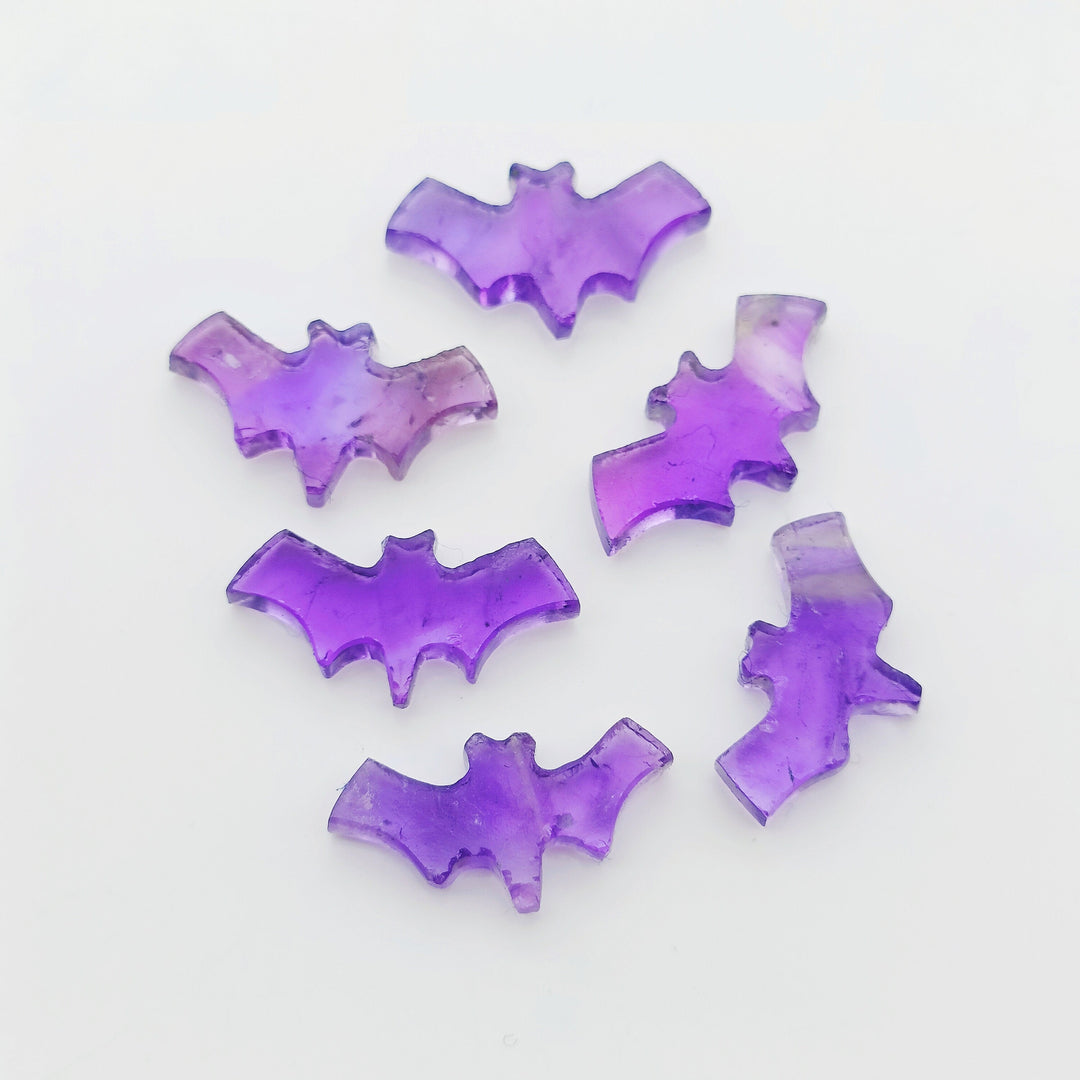 2,3,4,5 Pcs Natural Blue Amethyst Hand Carved Bat Shape, Bat Shape Gemstone For Jewlery, Bat Shape Gemstone, 20X10 mm