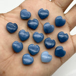 Load image into Gallery viewer, Blue Opal Heart Briolette Beads: Hand Carved Smooth Gemstone, 12mm