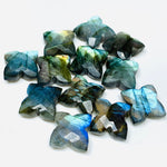 Load image into Gallery viewer, Natural Labradorite Flower Gemstone: Hand Carved Jewelry Stone (12mm)