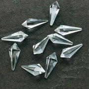 2,3,4,5 pcs 100% Natural crystal quartz Fancy Shape Carved Gemstone, Loose Gemstone, pyramid Shape Gemstone Jewlery, Carved Gemstone 20x7 MM