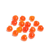 Genuine Carnelian Heart Shape Beads, Orange Carnelian Heart Shape Charms, Mini Plain Heart Briolette's for Jewelry Making, 10 MM
