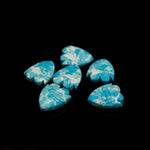Load image into Gallery viewer, Blue Mohave Turquoise Fish Shape Beads ~ Carved Mohave Turquoise Fish Gemstone Charms ~ Jewelry Making Loose Beads, 15X18 MM