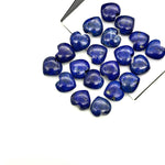 Load image into Gallery viewer, Natural Lapis Lazuli Heart Shape Briolettes, Blue Lapis Smooth Heart Shape Beads, Hand Carved Gemstone, Jewelry Making Loose Charms, 10 MM