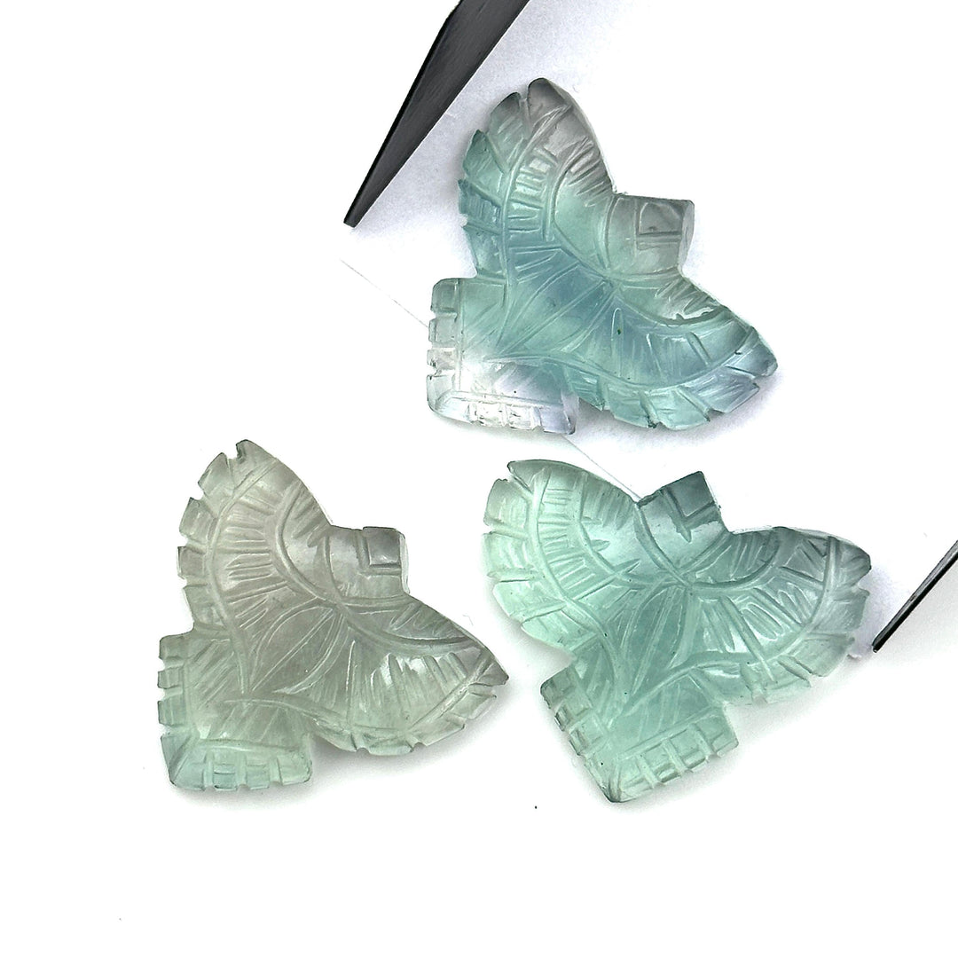 Carved Green Fluorite Eagle Shape Stone, Natural Green Fluorite Hand Carved Eagle Shape Gemstone, Jewelry Making, Bird Shape Carving, 30 MM