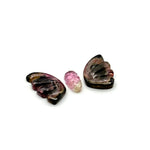 Load image into Gallery viewer, natural tourmaline Butterfly Shape Carving, Hand carved tourmaline Butterfly loose carving, carved butterfly  jewelry Making 23x11mm.