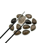 Load image into Gallery viewer, Natural Smokey Quartz Leaf Shape Briolettes, AAA Hand Carved Leaf Shape Gemstone Beads, Smokey Leaf Beads, 14 MM Loose Leaf Charms