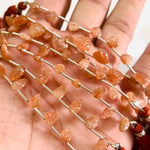 Load image into Gallery viewer, 2,3,4,5,6 Pcs 100% Natural Sunstone Leaf Shape  Gemstone Briolettes, Hand Carved Leaf  Briolettes, Carved Briolettes, Gemstone For Jewellery
