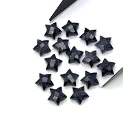 Pretty Black Sunstone Faceted Stars Shape Beads, Hand Carved Sunstone Briolette's, 10 MM Black Sunstone Star Loose Beads For Jewelry Making