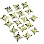 Load image into Gallery viewer, Dalmation Jasper Ninja Star Shape Carving Beads, Fancy Star Shape Gemstone Beads, 11X15 MM Jewelry Making Star Shape Briolettes Loose Beads