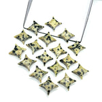 Load image into Gallery viewer, Dalmation Jasper Ninja Star Shape Carving Beads, Fancy Star Shape Gemstone Beads, 11X15 MM Jewelry Making Star Shape Briolettes Loose Beads