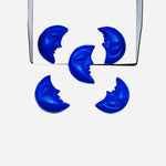 Load image into Gallery viewer, Hand Carved Lapis Lazuli Moon Face, Dark Blue Lapis Lazuli, 18X13 MM, Jewelry Making Carving Gemstone, Carved Face Crystal, Face Charm Beads