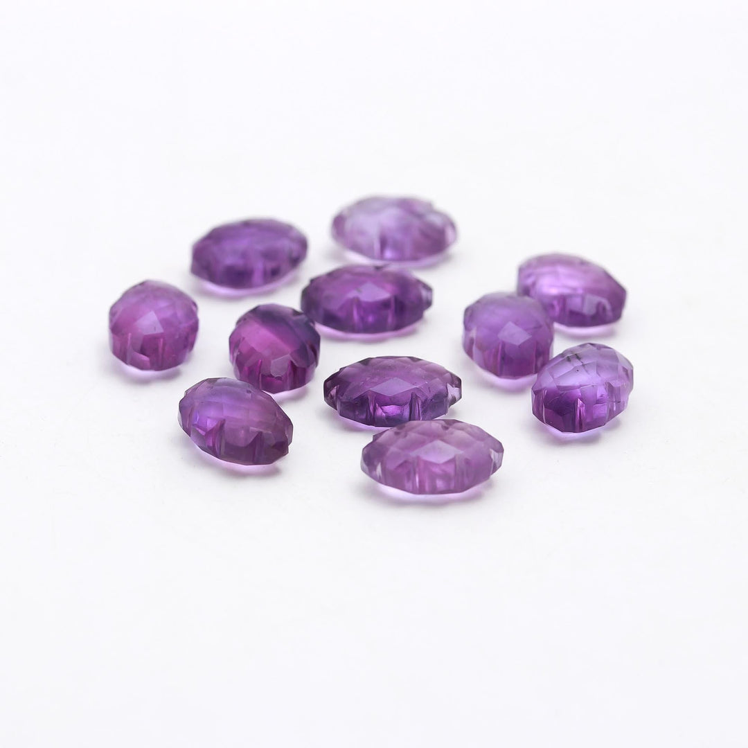 Purple Amethyst Clouds Shape Beads, Natural Amethyst Faceted Cloud Beads, Carved Amethyst Cloud Shape Charms, 12 MM, Loose Carved Briolettes