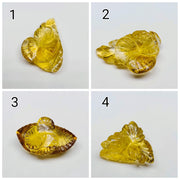 100% Natural AAA Quality 4 Pcs Fancy Shape Carved Gemstone, Carving, Loose Gemstone, Citrine hand carved Gemstone For Jewellery Making,