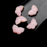 Load image into Gallery viewer, Pink Opal Butterfly Beads: Carved Gemstone Charms, 11x18mm
