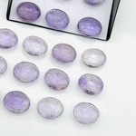Load image into Gallery viewer, Natural Pink Amethyst Evil Eye Beads, Hand Carved Gemstone Beads, Loose Oval Eye Beads, Evil Eye Charm Beads, Loose Carving Beads 10X12 MM