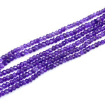 Load image into Gallery viewer, Natural Amethyst Faceted Rondelle Beads, Amethyst Faceted Jewelry Making Loose Beads, Purple Amethyst Crystals, 4 MM Wholesale Crafts Beads