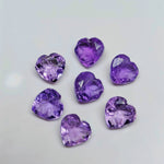 Load image into Gallery viewer, 2,5,6,7,8,9,10 Pcs Natural Pink Amethyst Heart Shape Carving, Hand Carved Gemstone, Heart Shape Gemstone, Carved Gemstone, 10 mm