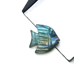 Load image into Gallery viewer, Natural Labradorite Handmade Fish Carving ~ Fish Shape Carving Gemstone Stone ~ Flashy Labradorite Fish ~ 1 Pieces ~ 18 MM ~ Flashy Fish