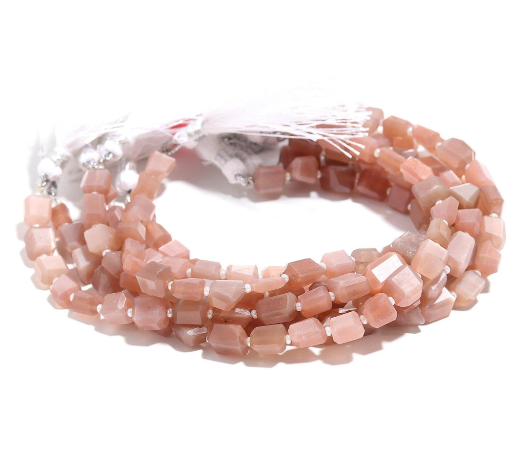 Chocolate Moonstone Faceted Tumble Gemstone Beads ~ 5X7-6X8MM AAA Moonstone Nuggets Shape Beads ~ 8" Strand Jewelry Making Beads