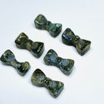Load image into Gallery viewer, 2,3,4,5 Pcs Natural Labradorite  Hand Carved Bow Shape, Bow Shape Gemstone For Jewellery, Bow Shape Gemstone, 12X6 mm