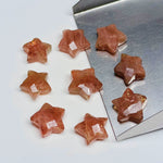 Load image into Gallery viewer, AAA Sunstone Star Shape Briolettes, Natural Red Sunstone Star Shape Gemstone Beads for Jewlery Making, Sunstone Star Beads for Crafts, 10 MM