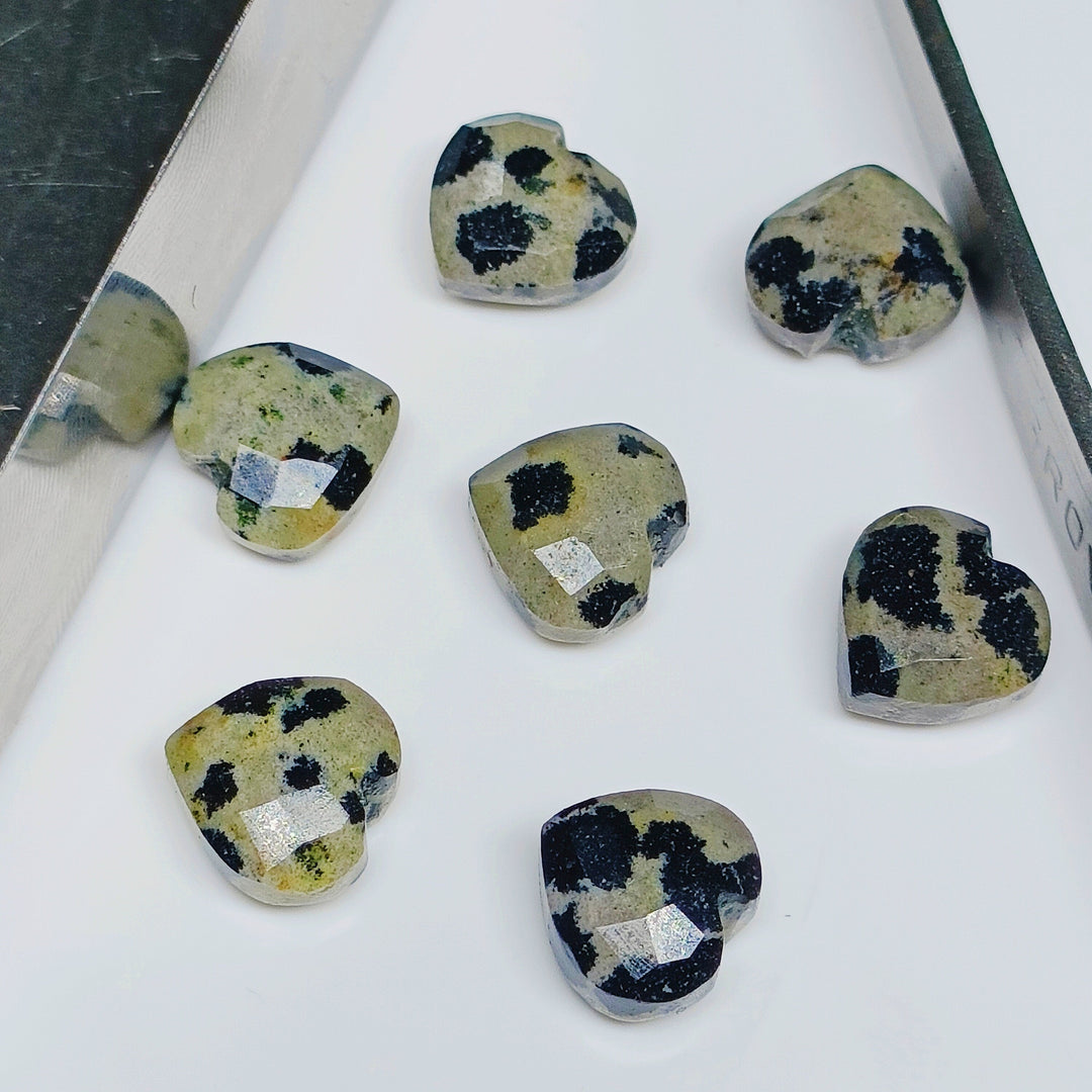 5,6,7,8,9,10 Pcs 100% Natural Jesper Heart Shape Faceted Briolettes, Heart Shape Faceted Gemstone, loose Gemstone  For Jewellery 8 mm