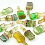 Load image into Gallery viewer, Rainbow Fluorite Guitar Shape Beads, Tiny Fluorite Guitar Shape Hand Carved Gemstone, 26 MM, Miniature Guitar Gemstone, Tiny Charms