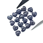 Load image into Gallery viewer, AAA Iolite Heart Beads: 10mm Smooth Gemstone Charms