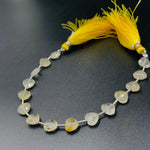 Load image into Gallery viewer, AAA Quality Golden Rutile Heart Shape Gemstone Beads, Hand Carved Faceted Briolettes Beads, 8 MM Wholesale Heart Shape Beads For Jewelry