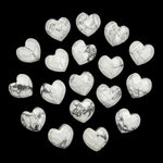 Load image into Gallery viewer, White Howlite Heart Shape Briolette's, Howlite Faceted Heart Shape Beads, Hand Carved Gemstone, Jewelry Making Charms, 10 MM