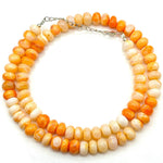 Load image into Gallery viewer, Orange Opal Shaded Necklace, Handmade Beaded Necklace, 8 MM Opal Choker Beads Necklace, Fruit Opal Jewelry, Healing Stone, Gift For Her