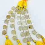 Load image into Gallery viewer, Natural Golden Rutile Shell Shape Beads, Hand Carved Shell Briolette's, Shell Shape Gemstone 12 MM