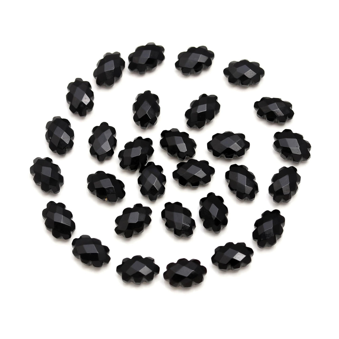 Amazing Black Onyx Clouds Shape Beads, Natural Onyx Faceted Cloud Shape Beads, Carved Cloud Shape Charms, 12 MM, Loose Carved Briolettes